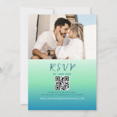 トロピカルパームツリービーチ結婚式 招待状 (裏面)