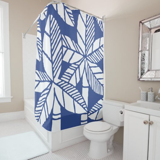 トロピカルパームツリービーチ シャワーカーテン (インサイチュ)