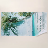 トロピカルパームツリービーチ ビーチタオル (正面)