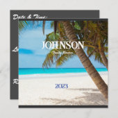 トロピカルパームツリーファミリー懇親会招待状 シーズンカード (正面/裏面)