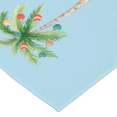 トロピカルパームツリーフラミンゴホリデーパーティー ショートテーブルランナー (コーナー)