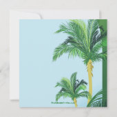 トロピカルパームツリーブライダルシャワー招待 招待状 (裏面)
