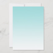 トロピカルパームツリーブルースウィート16 16誕生日 招待状 (裏面)