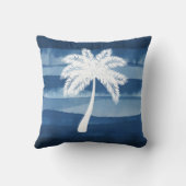 トロピカルパームツリーブルーホワイト クッション (裏面)