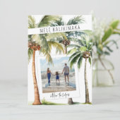 トロピカルパームツリーメレカリキマカクリスマス シーズンカード (スタンド正面)