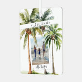 トロピカルパームツリーメレカリキマカクリスマス メタルオーナメント (正面左)