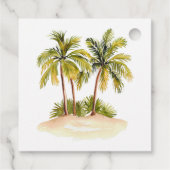 トロピカルパームツリーメレカリキマカメッセージカード フェイバータグ (裏面)