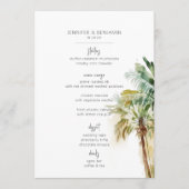 トロピカルパームツリーモダンウェディング メニュー (正面)