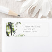 トロピカルパームツリーモダン差出人住所ラベル ラベル (インサイチュ)