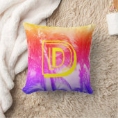 トロピカルパームツリーレトロ80の夏のバイブクッション クッション (ブランケット)