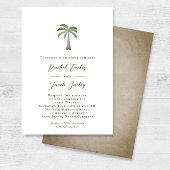 トロピカルパームツリーヴィンテージビーチ結婚式 招待状