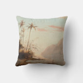 トロピカルパームツリーヴィンテージモノグラム クッション (裏面)