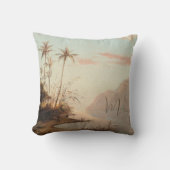 トロピカルパームツリーヴィンテージモノグラム クッション (正面)