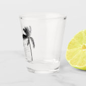 トロピカルパームツリー結婚式の引き出物応援 モダン ショットグラス (右)