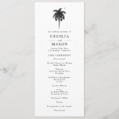 トロピカルパームツリー結婚式 プログラム (正面)