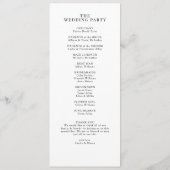 トロピカルパームツリー結婚式 プログラム (裏面)