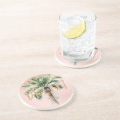 トロピカルパームツリー金ゴールドグリッタードリーム コースター (側面)