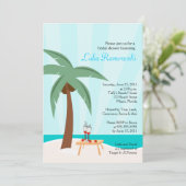 トロピカルパームツリー5x7ブライダルシャワー招待状 招待状 (スタンド正面)