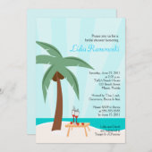 トロピカルパームツリー5x7ブライダルシャワー招待状 招待状 (正面/裏面)