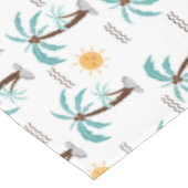 トロピカルパームツリー サンシャイン ティール ターコイズ テーブルクロス (アングル)