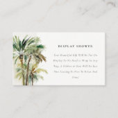 トロピカルパームツリー ディスプレイ シャワーベビーシャワー エンクロージャーカード (正面)