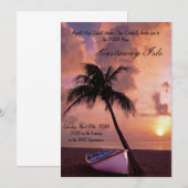 トロピカルパームツリー プロム招待状 招待状 (正面/裏面)