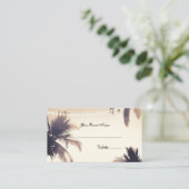 トロピカルパームツリー&ライトクリームドリーム プレイスカード (スタンド正面)