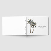 トロピカルパームツリー ラスティック コーストウェディング ゲストブック (全面)