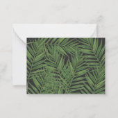 トロピカルパームナイトスカイモダンミニマリストRSVP ノートカード (裏面)