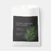 トロピカルパームナイトスカイモダンミニマル結婚リスト フェイバーバッグ (正面)