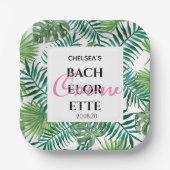 トロピカルパームバチェロレッテ週末夏パーティー ペーパープレート (正面)