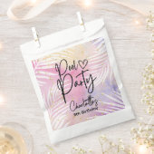 トロピカルパームパステルレインボープールパーティー誕生日 フェイバーバッグ (クリップ留めされた状態)