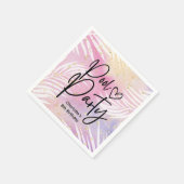 トロピカルパームパステルレインボープールパーティー スタンダードカクテルナプキン (角)