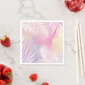 トロピカルパームパステルレインボープールパーティー スタンダードカクテルナプキン (インサイチュ)