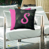 トロピカルパームパーソナライズされたピンクネオン装飾用クッション クッション