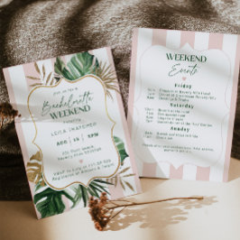 トロピカルパームビーチの花嫁さまと週末の予定 招待状
