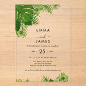 トロピカルパームビーチアクリル招待状 アクリル招待状 (正面)