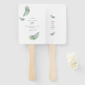 トロピカルパームビーチウェルカム結婚アウトドア ハンドファン (正面&裏面)