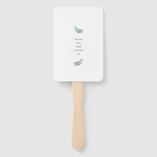 トロピカルパームビーチウェルカム結婚アウトドア ハンドファン (裏面)