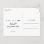 トロピカルパームビーチバジェットウェディング日付を保存 案内ポストカード (裏面)