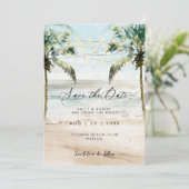 トロピカルパームビーチライトは日付カードを保存 サンキューカード (スタンド正面)