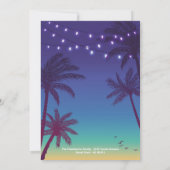 トロピカルパームビーチレトロ結婚式招待状 招待状 (裏面)