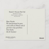 トロピカルパームビーチレンタル ポストカード (裏面)