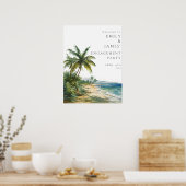 トロピカルパームビーチ婚約パーティウェルカムサイン ポスター (キッチン)