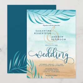 トロピカルパームビーチ結婚シックの脚本 招待状