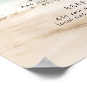 トロピカルパームビーチ結婚式パーティーバー徴候 ポスター (角)