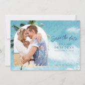 トロピカルパームビーチ結婚式写真 セーブザデート (正面)