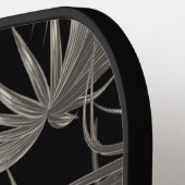 トロピカルパームフロントとモノグラムイニシャル ピックルボールラケット (左詳細)