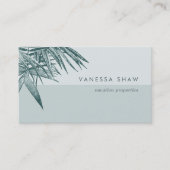 トロピカルパームフロンドカラーブロック 名刺 (正面)