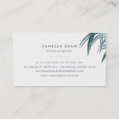 トロピカルパームフロンドカラーブロック 名刺 (裏面)